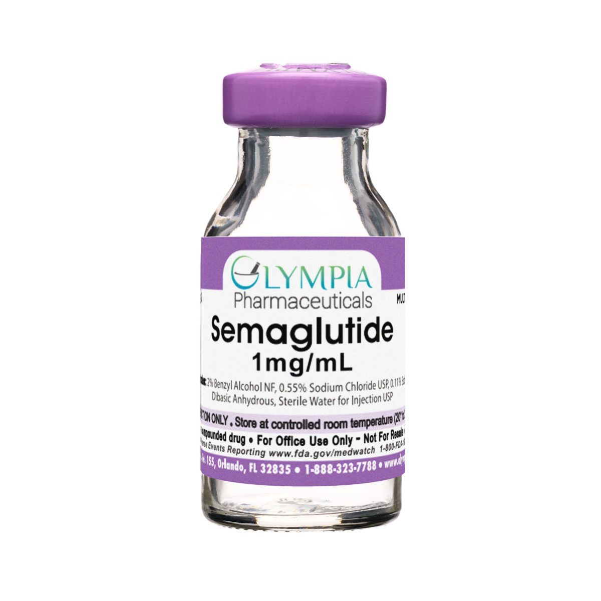 Compounded Semaglutide for Rx and Office Use | 1mg/mL | Olympia Pharmacy